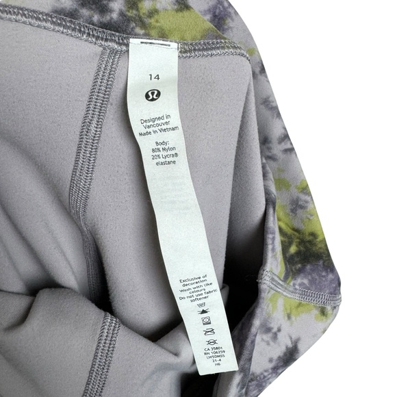 Lululemon Align High Rise Leggings Tie Dye Cropped Size 14 - Picture 8 of 9